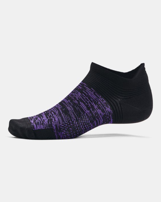 Unisex UA ArmourDry™ Run Lite 2-Pack No Show Tab Socks in Purple image number 3